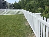 <b>4 foot high Contemporary Straight Top Vinyl Picket Fence</b>